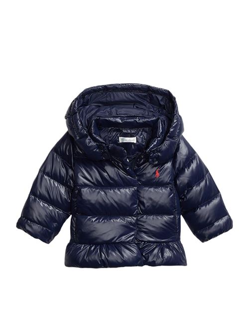 Piumino Bambina blu con collo a lupetto POLO RALPH LAUREN | 310880402003